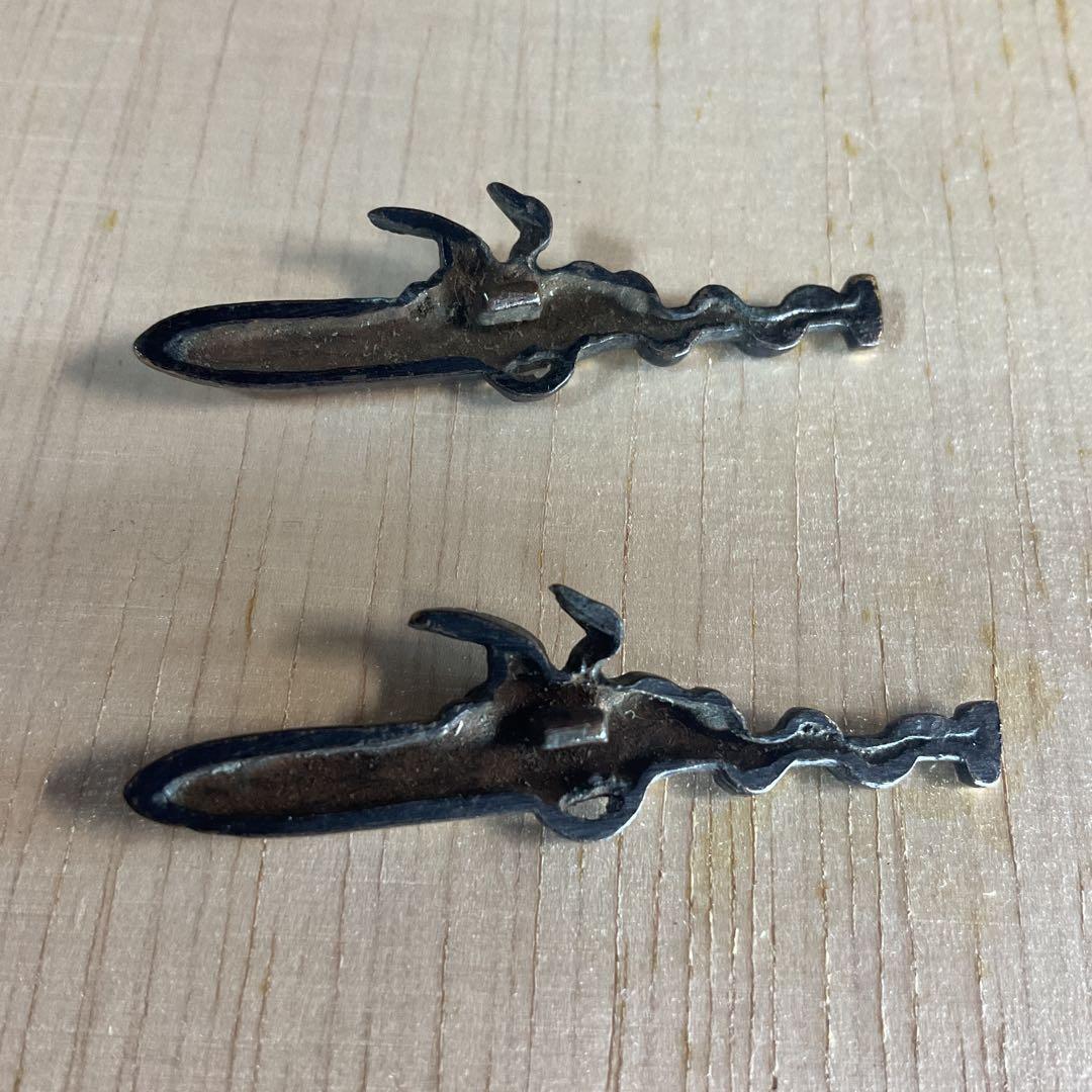 目貫　　2種4個　　刀装具　武具　骨董　時代物　江戸時代