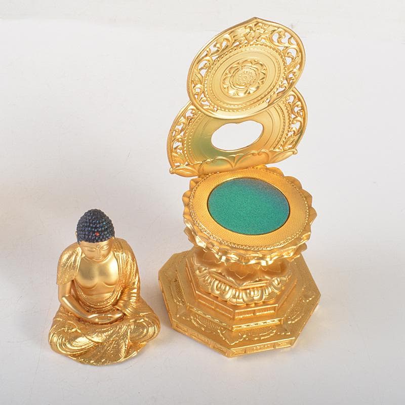 仏教美術　古銅鍍金　大日如來座像　仏像　ケース付　C　6436