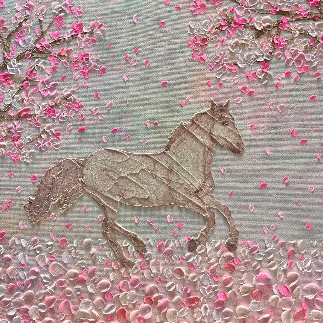 【しずか様 ページ】　テクスチャーアート 馬