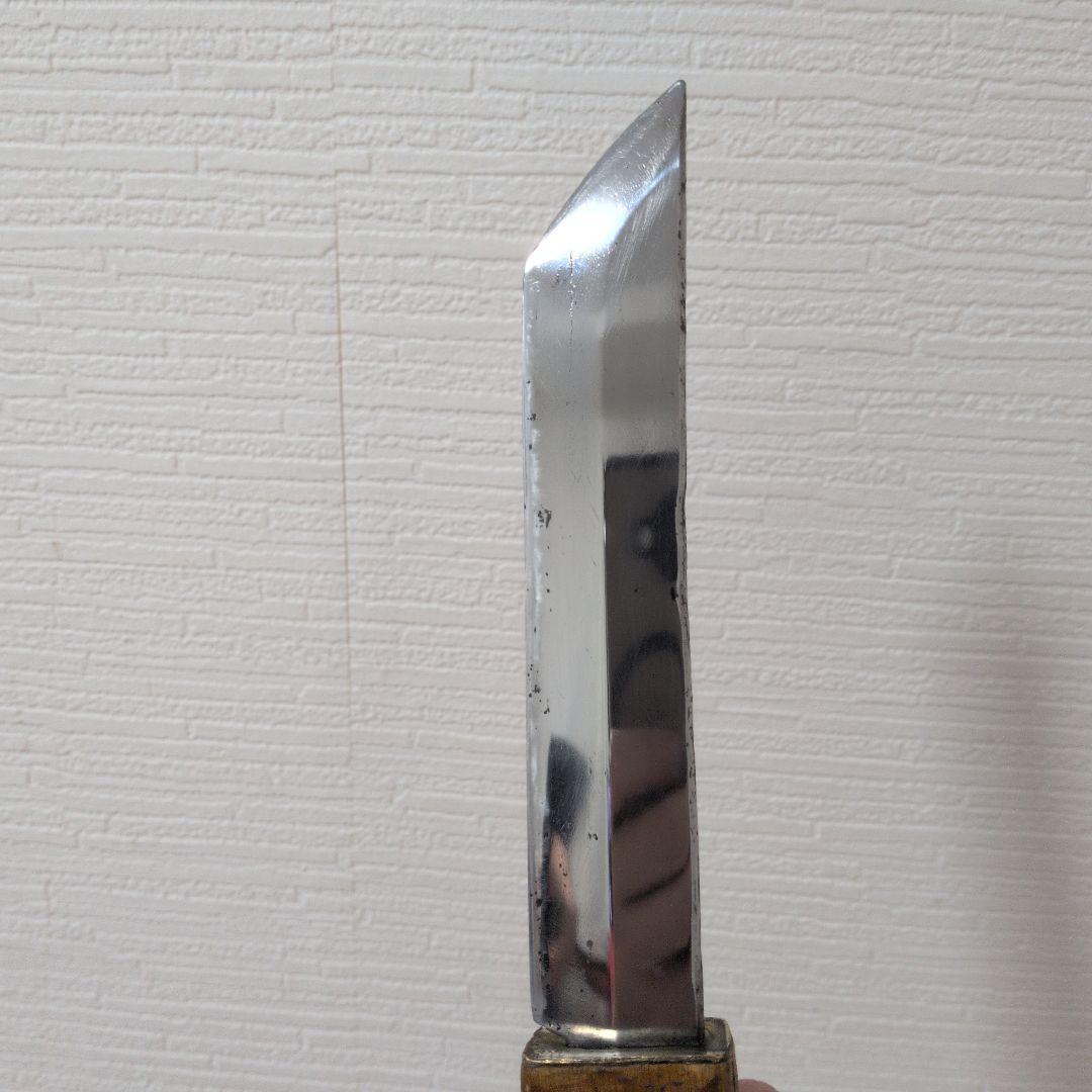 日本刀　残欠　合法サイズ　竹製ハンドル　錦鯉　レザーシース