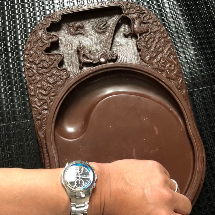 究極の古美術◼️蔵から超デカイ龍のスズリが出てきました！硯、書道具、茶道具