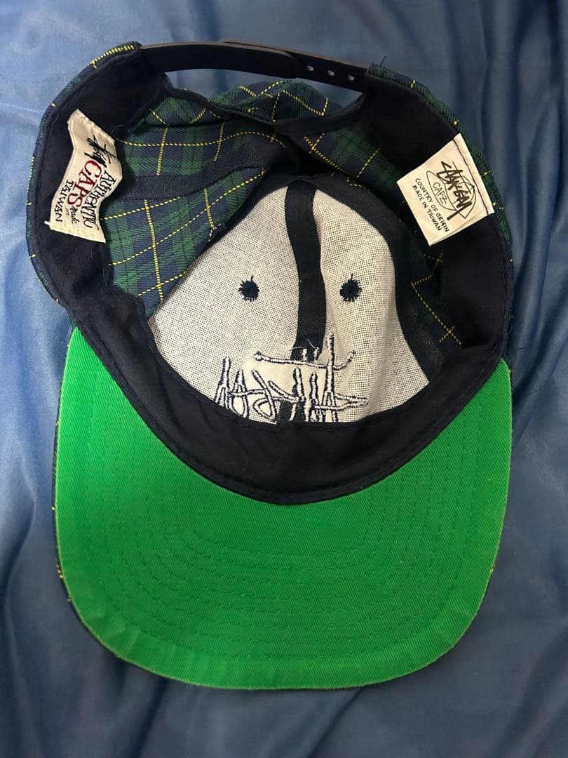OLD STUSSY チェック　キャップ　オールドステューシー