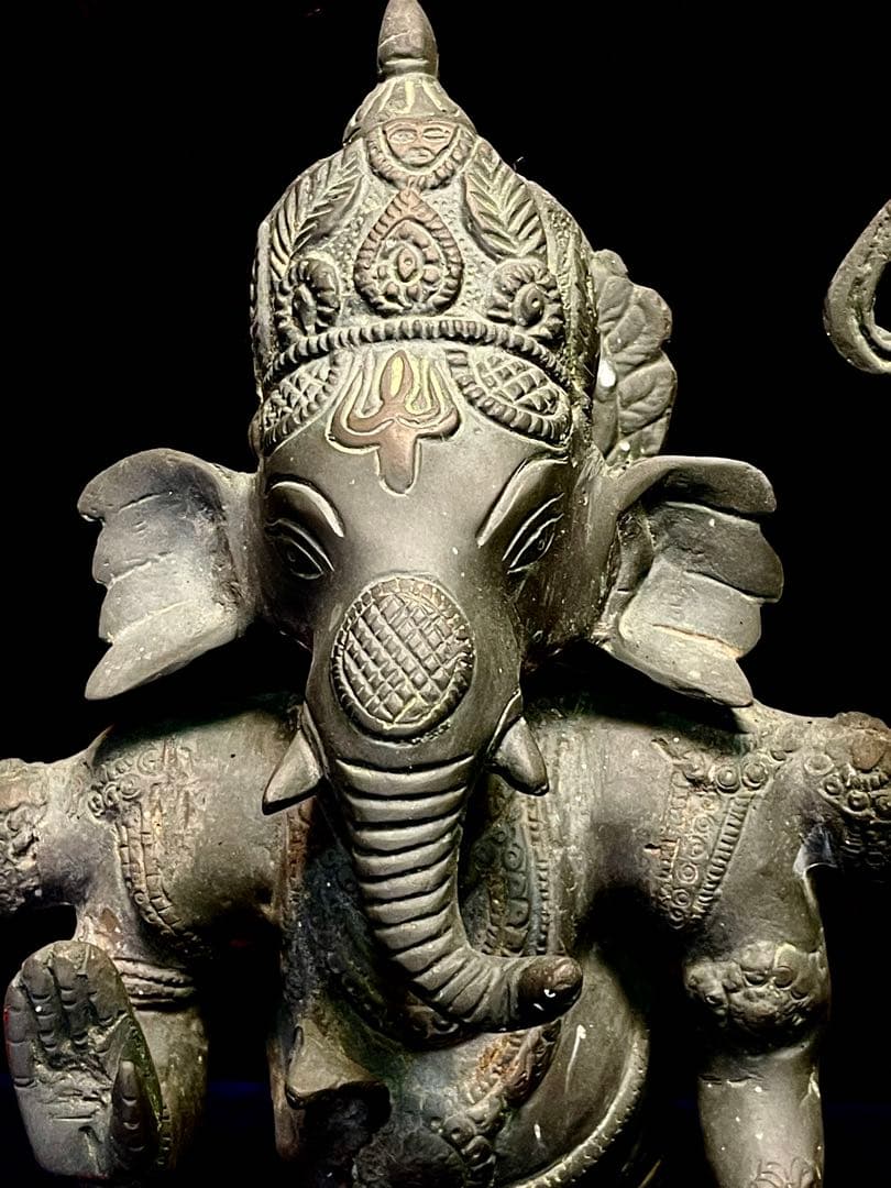値下げ！ブロンズ製ガネーシャ神像高さ33cm重さ3.4kg