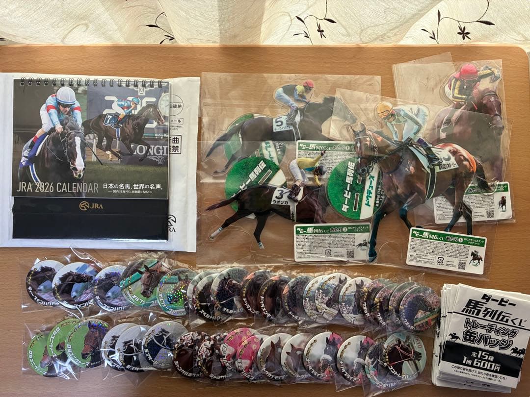 ダービー馬列伝　缶バッジ　カレンダー　アクスタ　ドウデュース　ディープインパクト
