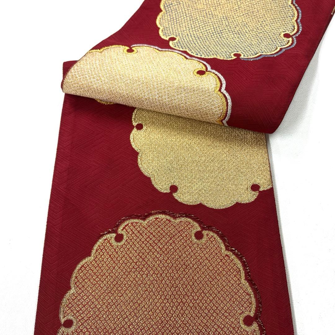 専用帯5134 ●高級 正絹 全通 袋帯 大雪輪