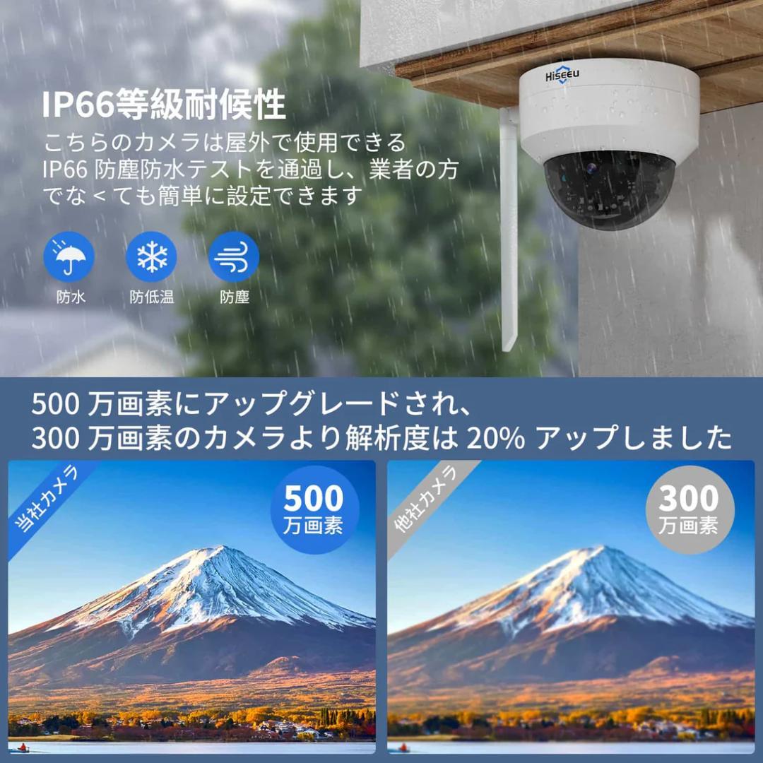 【Sランク】15インチ液晶一体型本体ワイヤレス500万画素PTZカメラ4台セット