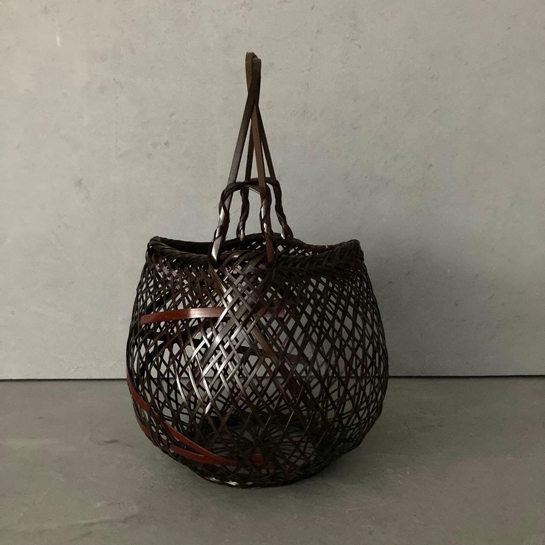 花籠 籠花入 おぐら 花器 茶道具