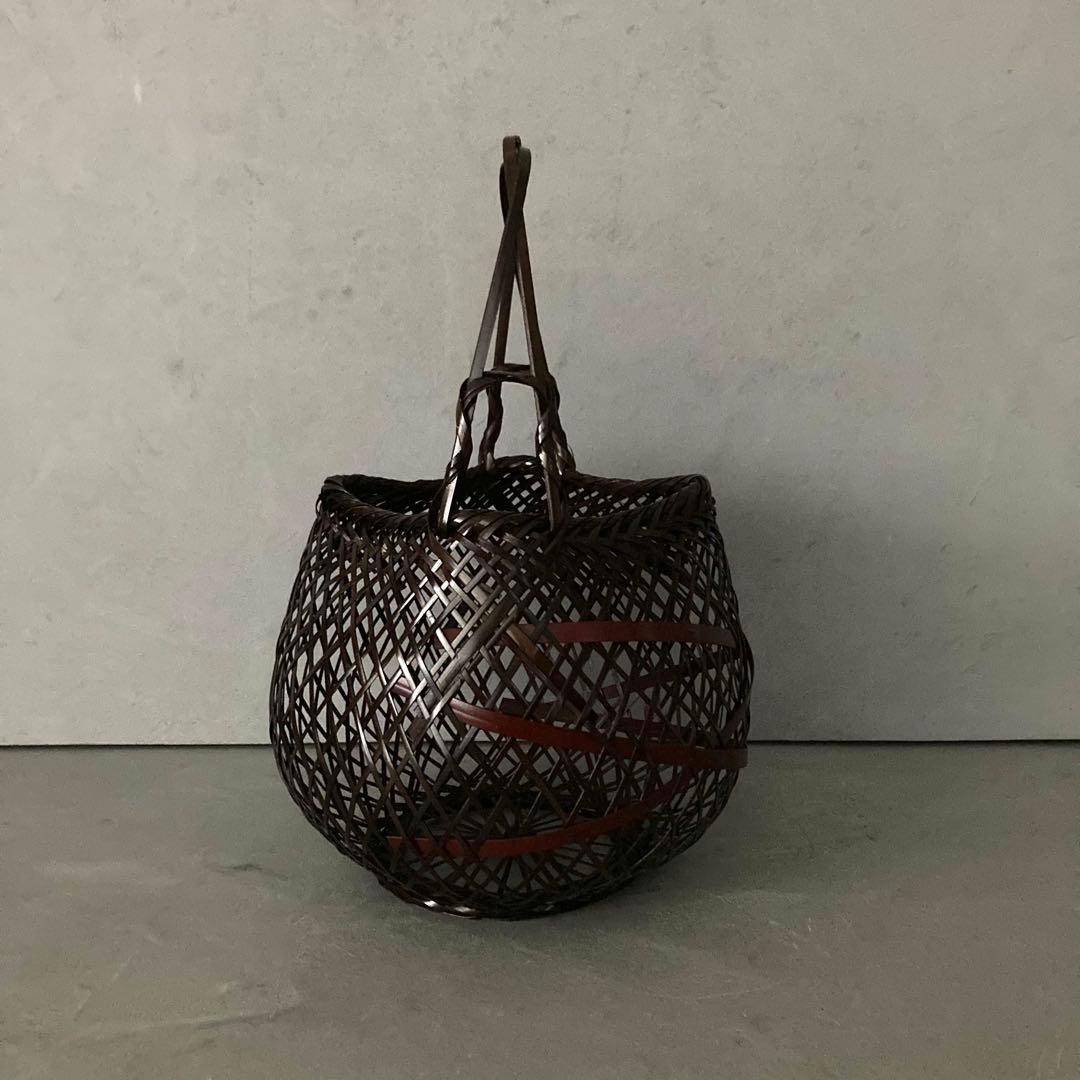 花籠 籠花入 おぐら 花器 茶道具