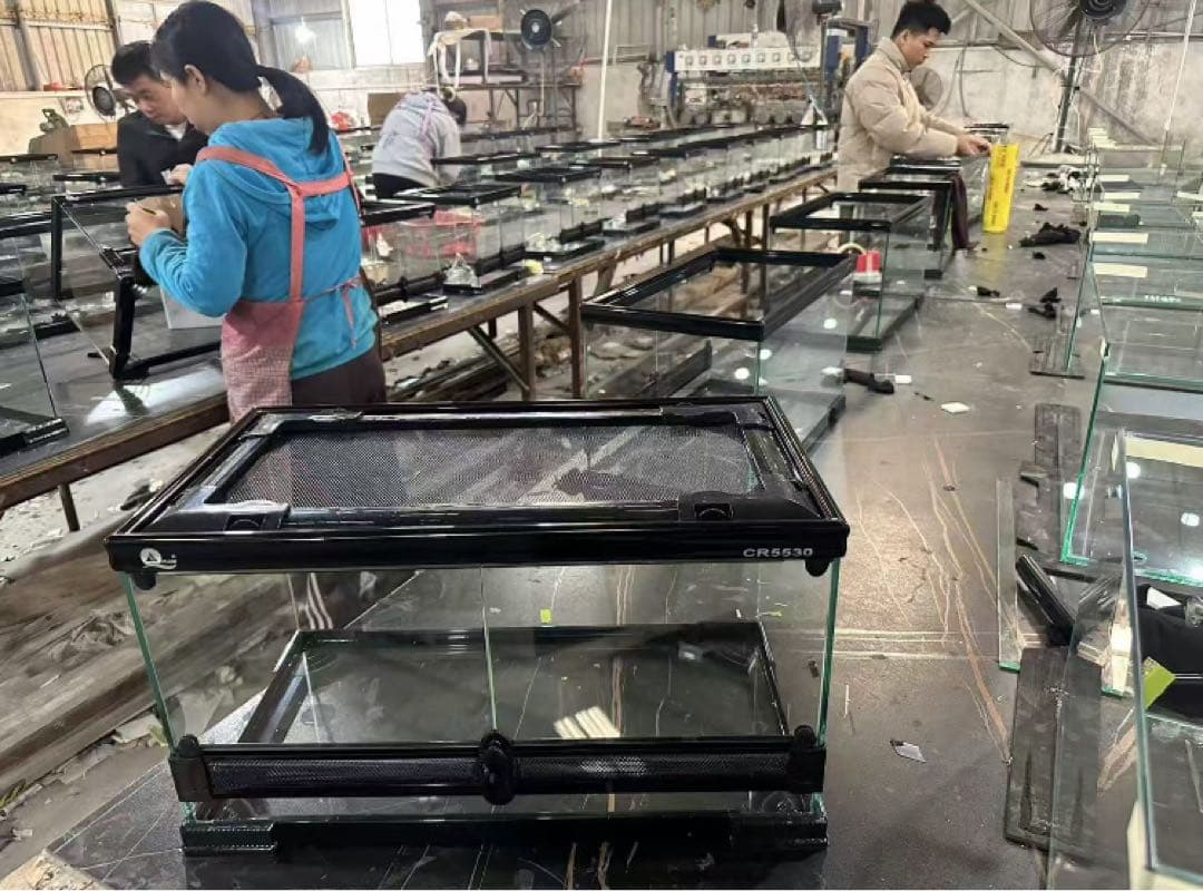 問屋ケージ爬虫類60x45x45cm両生類飼育組み立て式ガラス飼育ケージ送料込み