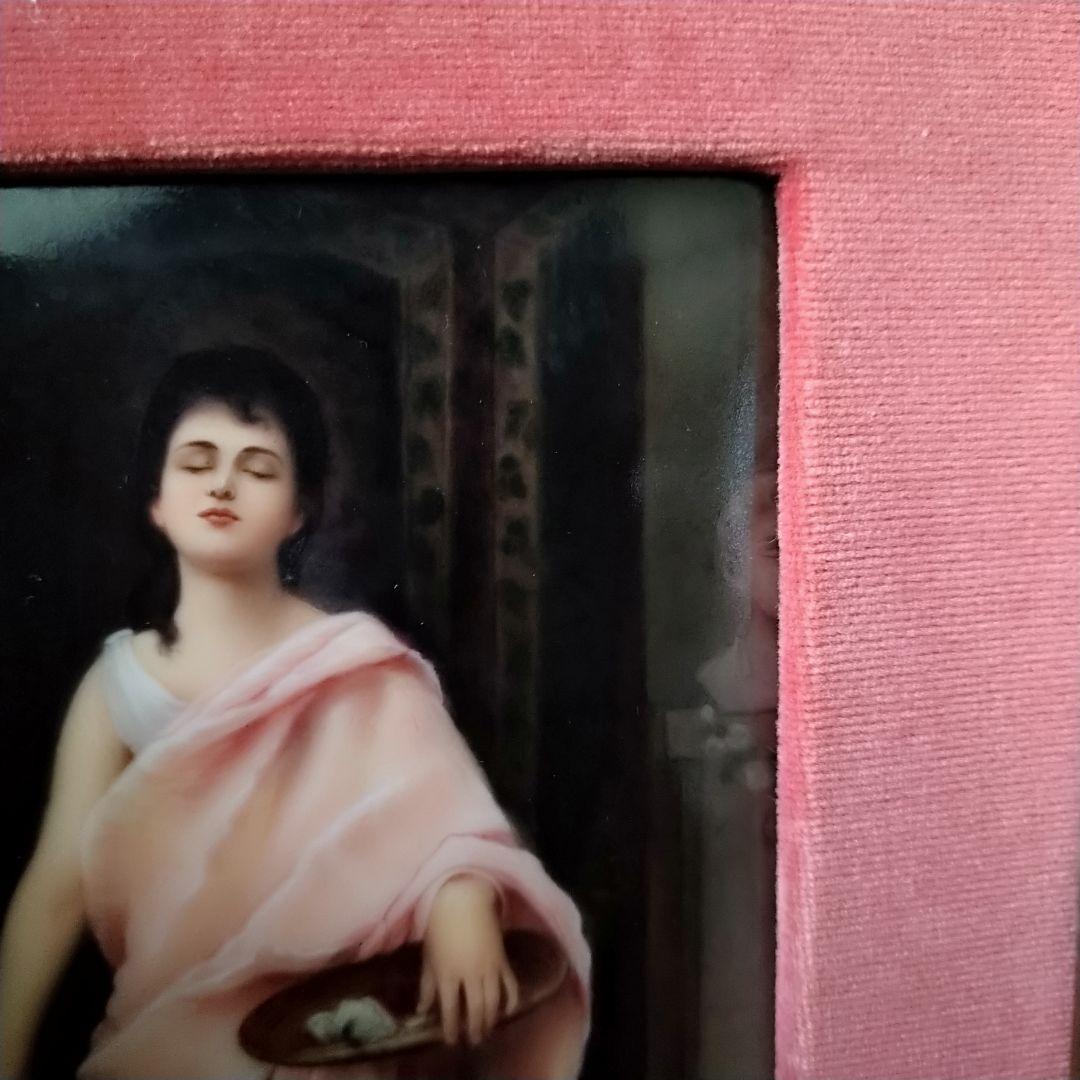 ✤KPMベルリン✤額入り陶版画✤「女性像」