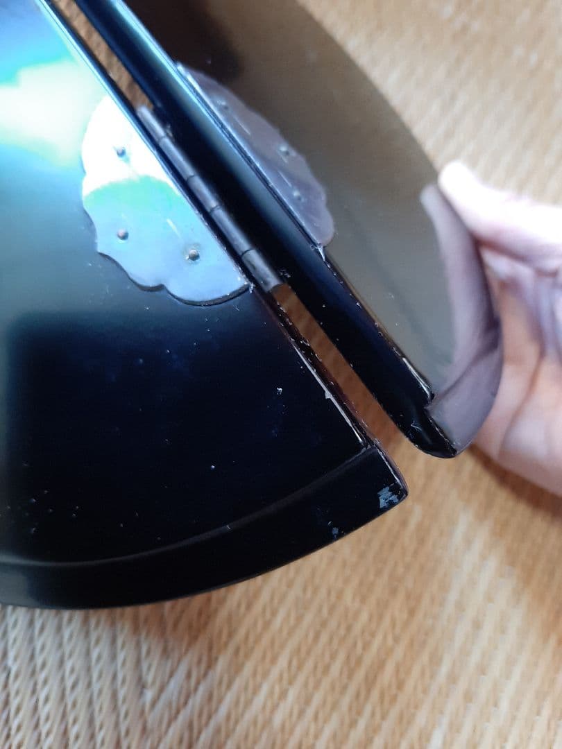 茶道具　ギヤマン（義山）平水指　漆蓋付き 共箱　水差 水入れ　平　硝子　ガラス