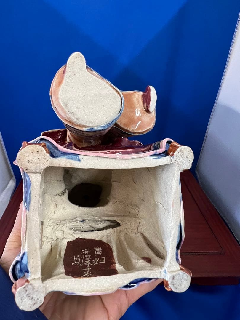 中国古美術/置物 【貴婦像，林偉東手製 ，精品】稀少品