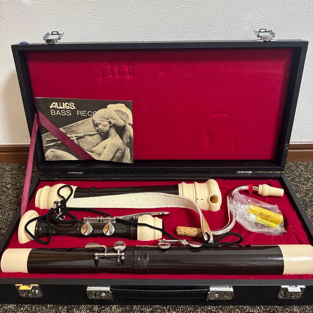 AULOS バス リコーダー バロック式 533B-E ハードケース付
