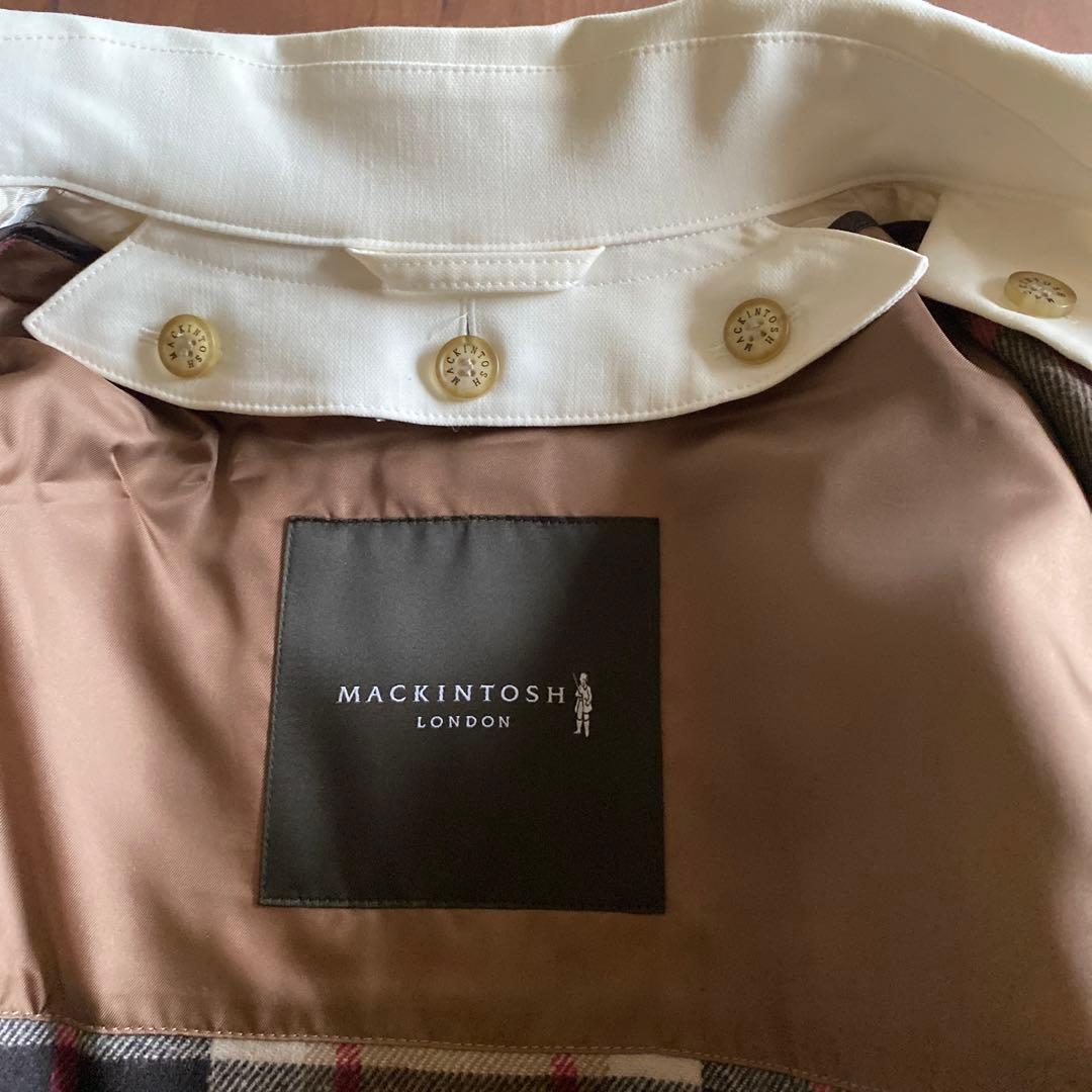 美品　マッキントッシュロンドン　ステンカラー　ゴム引きコート　M