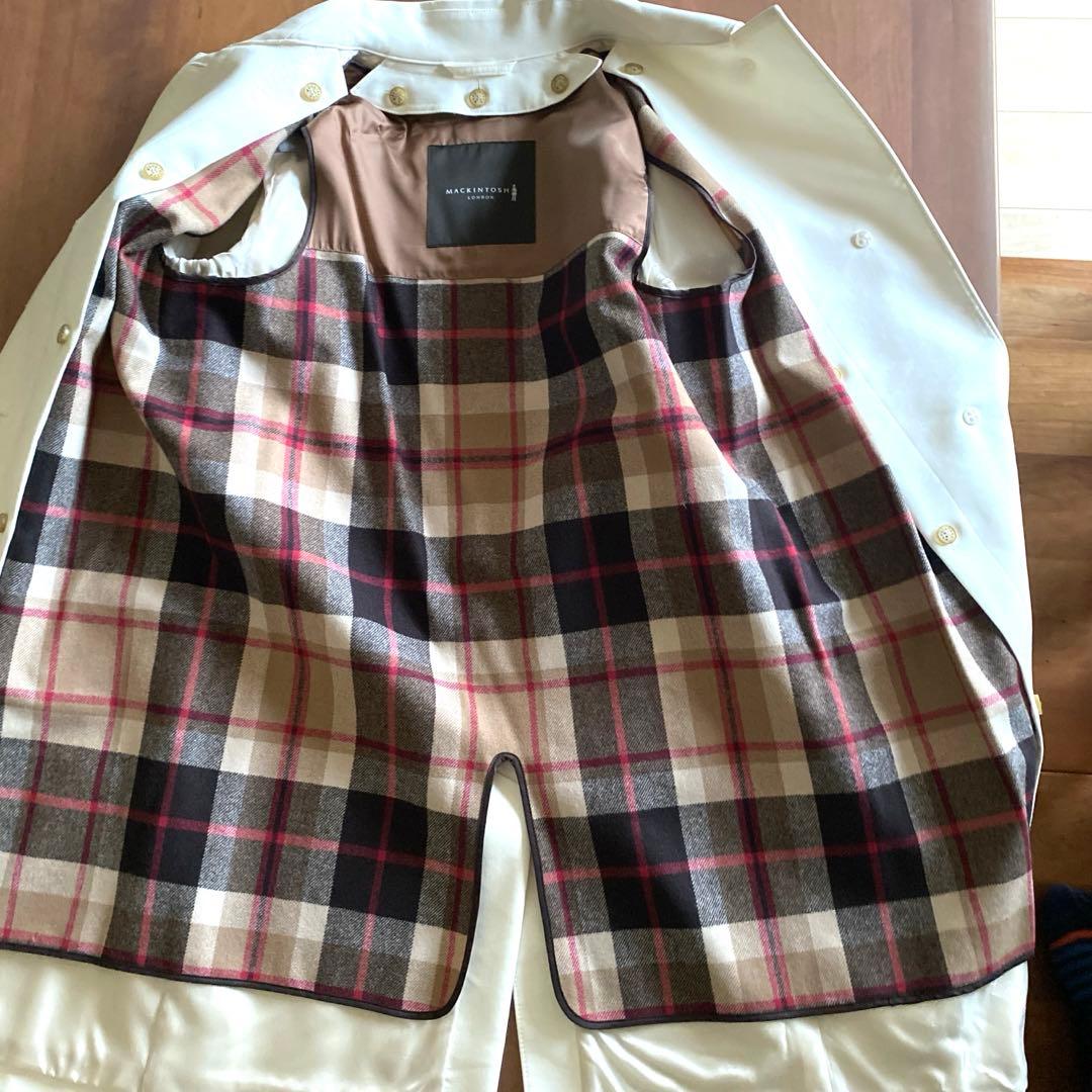 美品　マッキントッシュロンドン　ステンカラー　ゴム引きコート　M