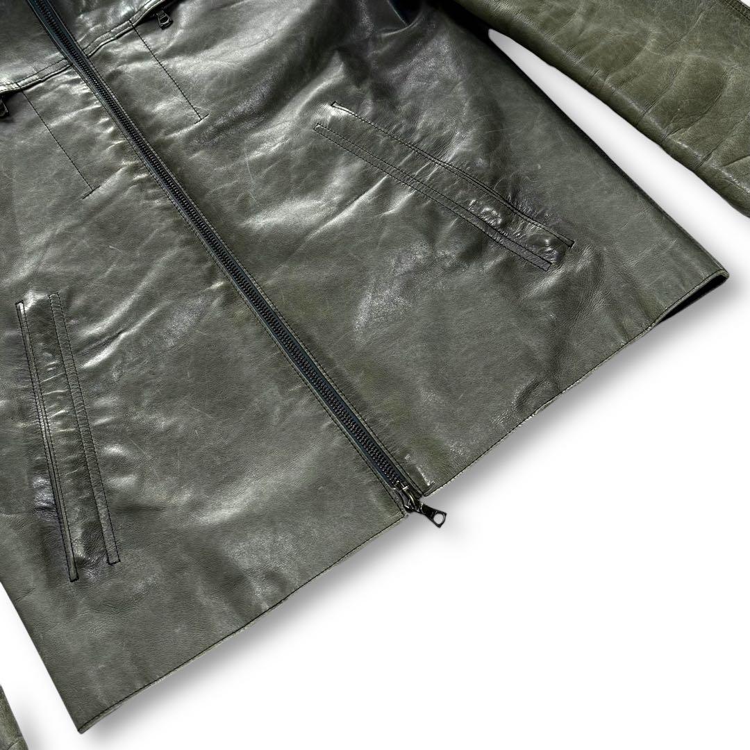 幻の逸品★m0851 カウハイド シングルライダース レザージャケット カナダ製