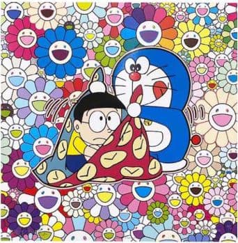 村上隆ドラえもんコラボエディションサイン入りポスター タイムふろしき