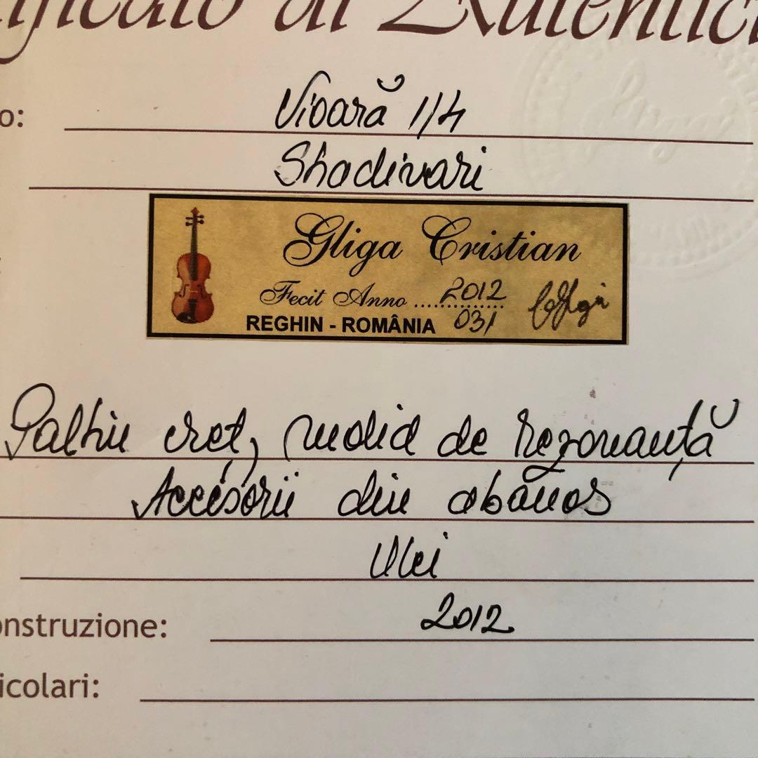 Gliga CRISTIAN グリガバイオリン 1/4サイズ 2012年製