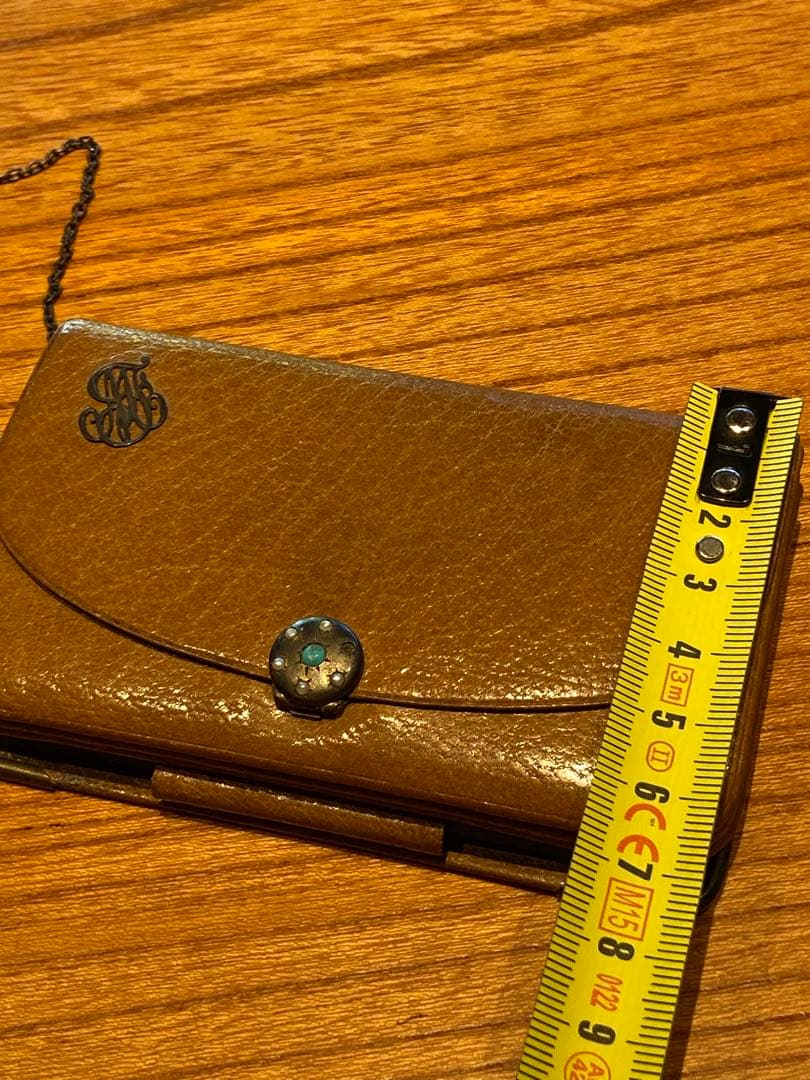 希少　レア　フランスアンティーク革製パーティーバッグk