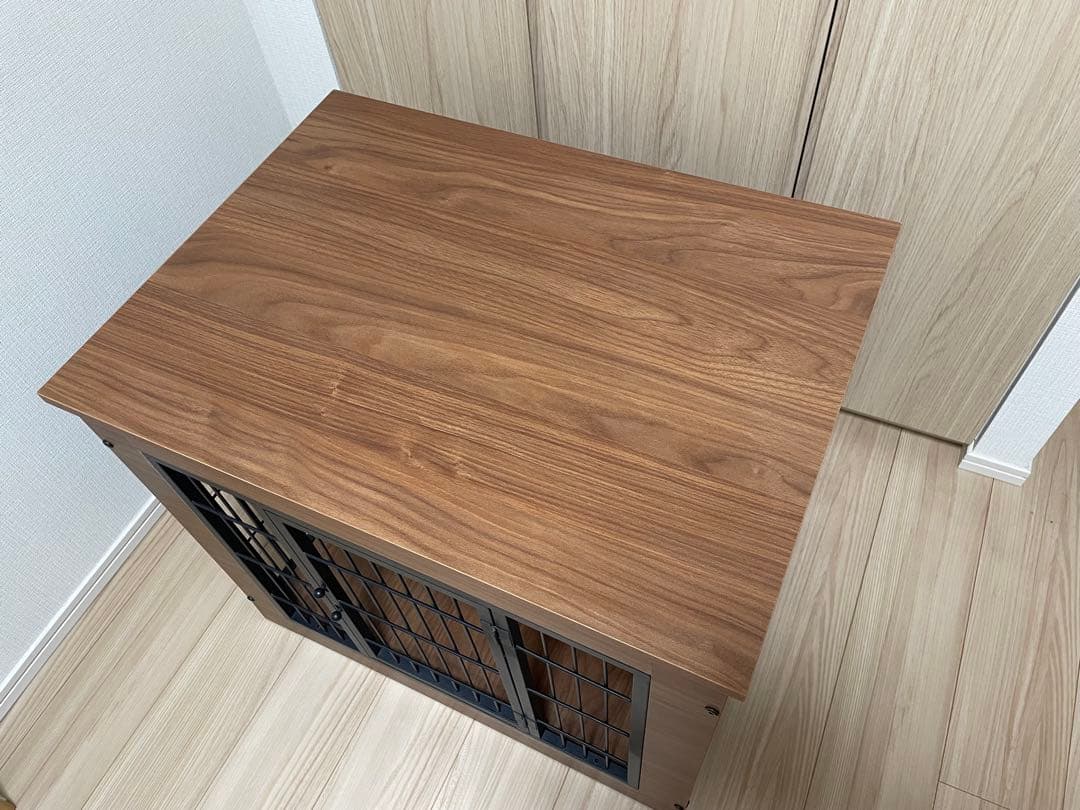 犬用ケージ 木製 ブラウン Sサイズ(小型犬用)