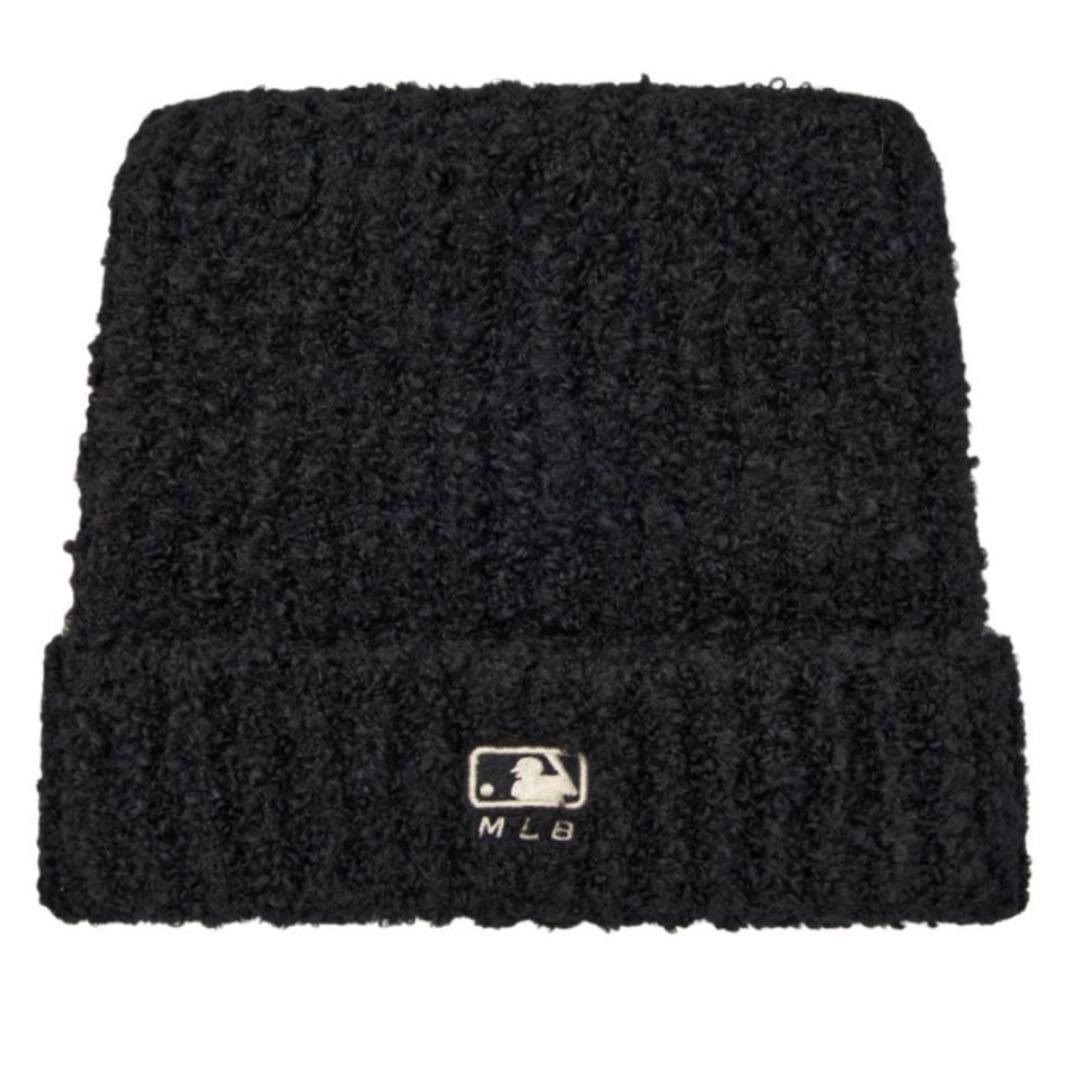 カリナ着用✨韓国限定　MLB KOREA 猫耳　ニット帽　ブラック