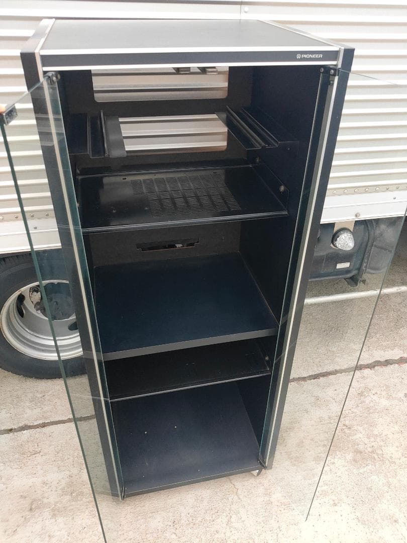 (昭和レトロ) パイオニア☆オーディオラック☆キャスター付き☆音響収納ラック