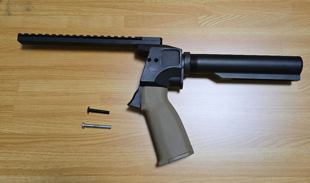 ケイホビー製 東京マルイM3用 M4ストックアダプター ストックパイプ付き