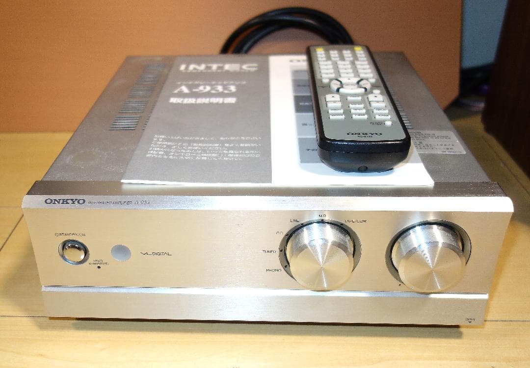 ONKYO A-933 プリメインアンプ リモコン取説付き