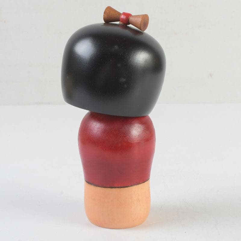 伝統工芸　創作こけし　内閣総理大臣賞受賞　岸貞男作　野ばら　共箱　V　9813