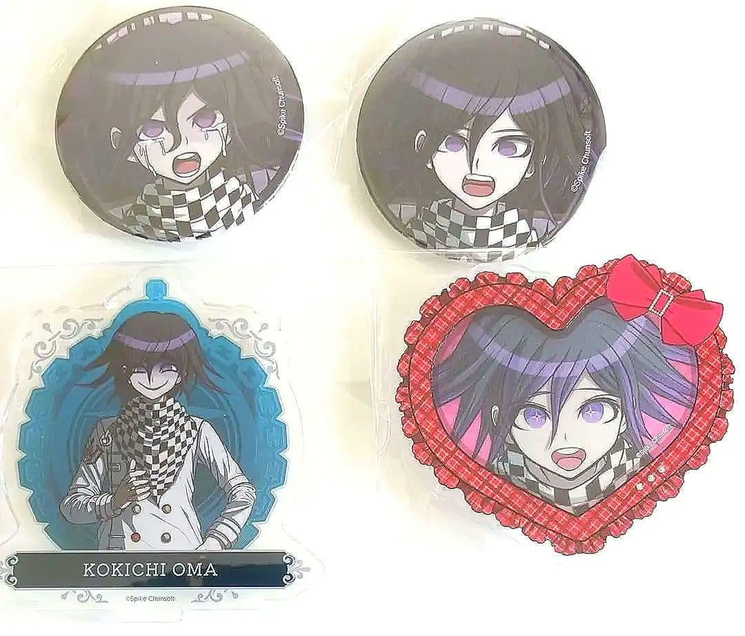 【ダンロン/王馬小吉】缶バ2種、アクスタ、ハートアクリルバッジ　エビテン