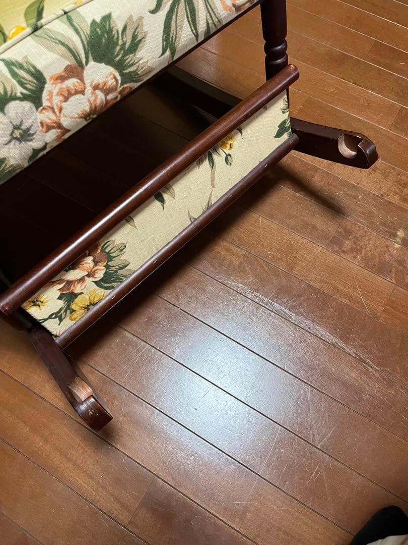 【ワンプライス】【ビンテージ】ロッキングチェア　背もたれクッションダブル付き