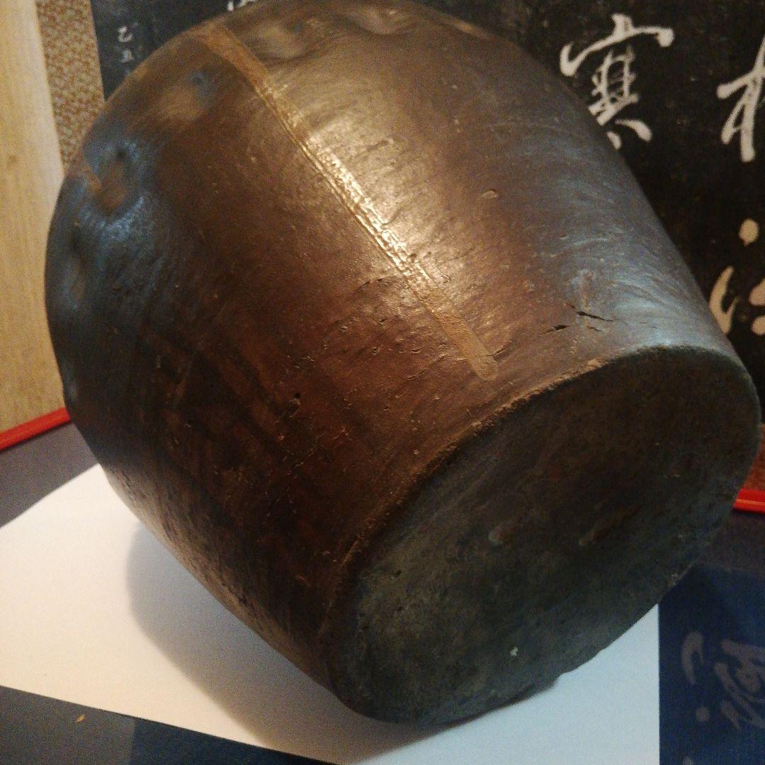 確認用追加画像江戸時代旧家蔵出し時代古陶磁器器傘立て等風流な景色用かめ壺