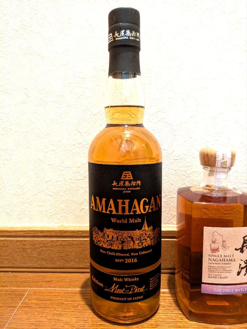 長濱シングルモルトウイスキー1st〜3rdとアマハガンモンペラ新品未開封品4本組