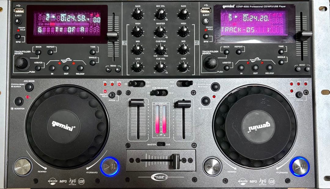 gemini DJミキサー/CDプレーヤー CDMP-6000 ハードケース付