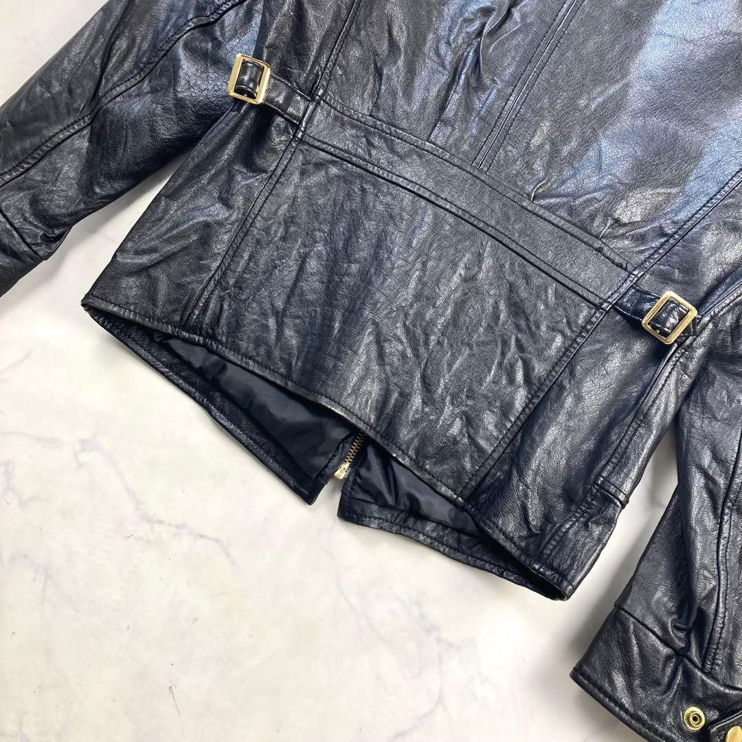 AVIREX レザージャケット 黒 ライダース シングル