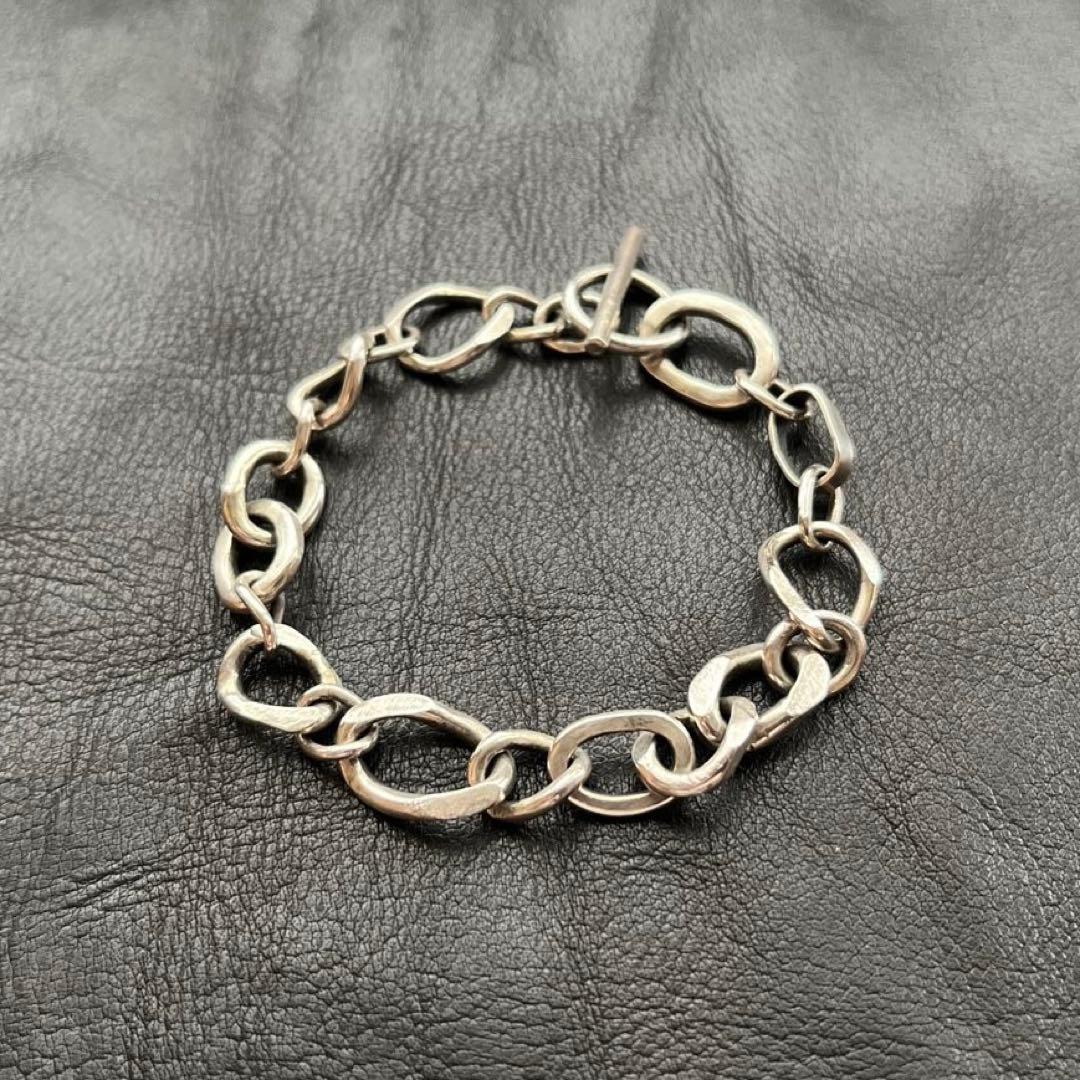 フランス　スターリング　シルバー　ブレスレット　ヴィンテージ　チェーン　MD18