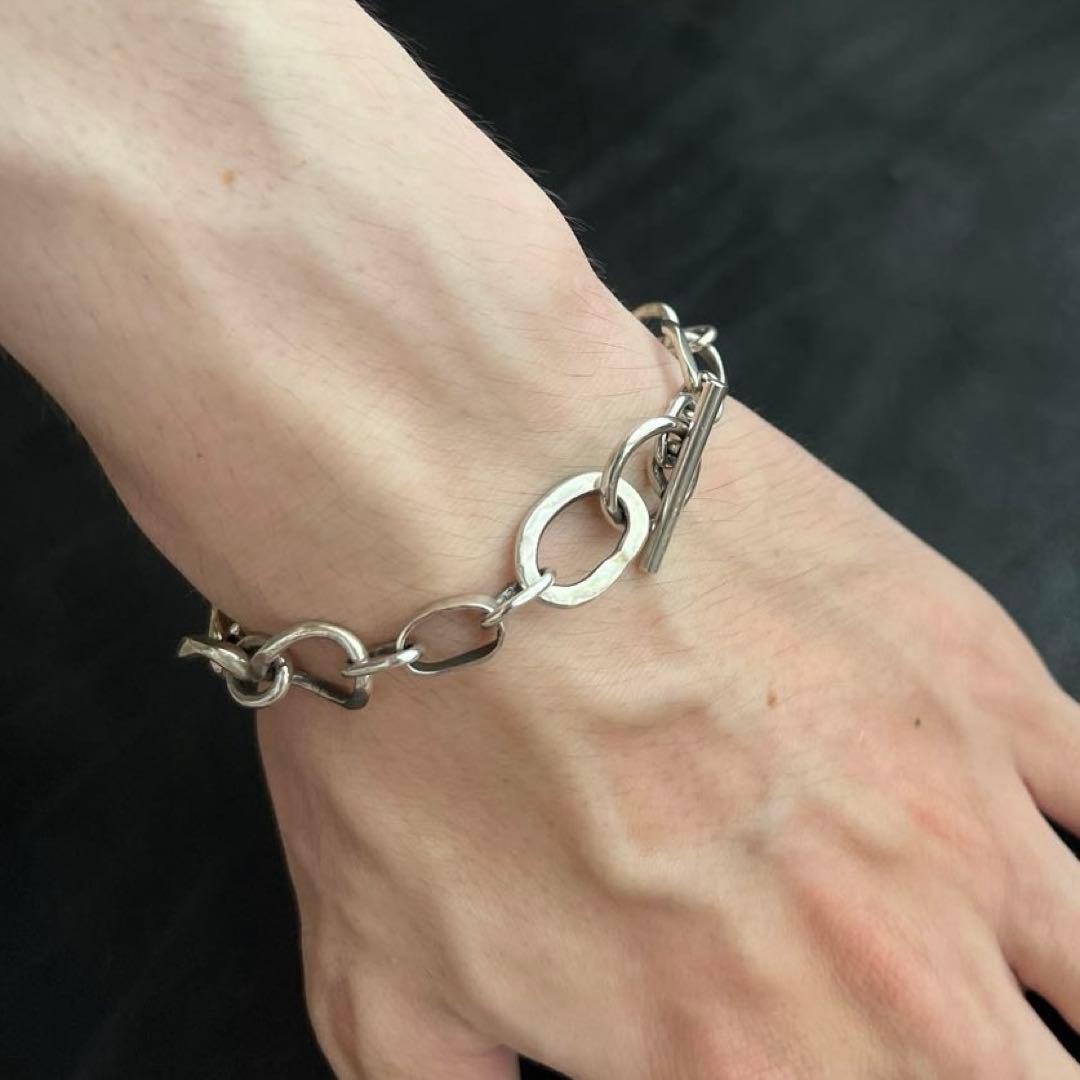 フランス　スターリング　シルバー　ブレスレット　ヴィンテージ　チェーン　MD18