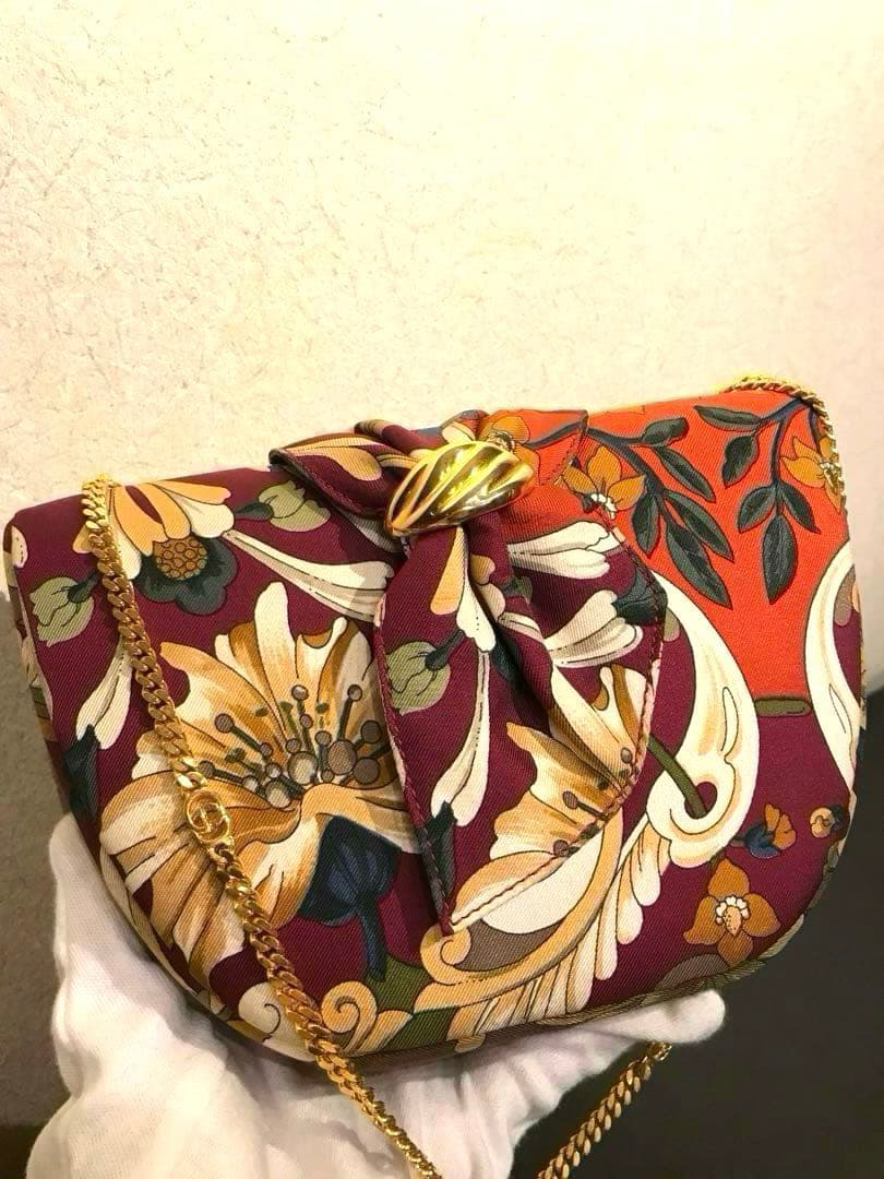 【希少】GUCCI グッチ パーティーバッグ　ゴールドチェーン　ミニショルダー