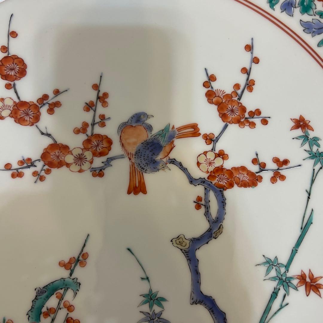 ★おまけ付き★奥川俊右衛門　36cm 大皿　額皿　飾り皿　絵皿　共箱付き