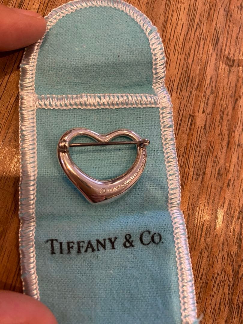 ティファニー　オープンハート　ブローチ