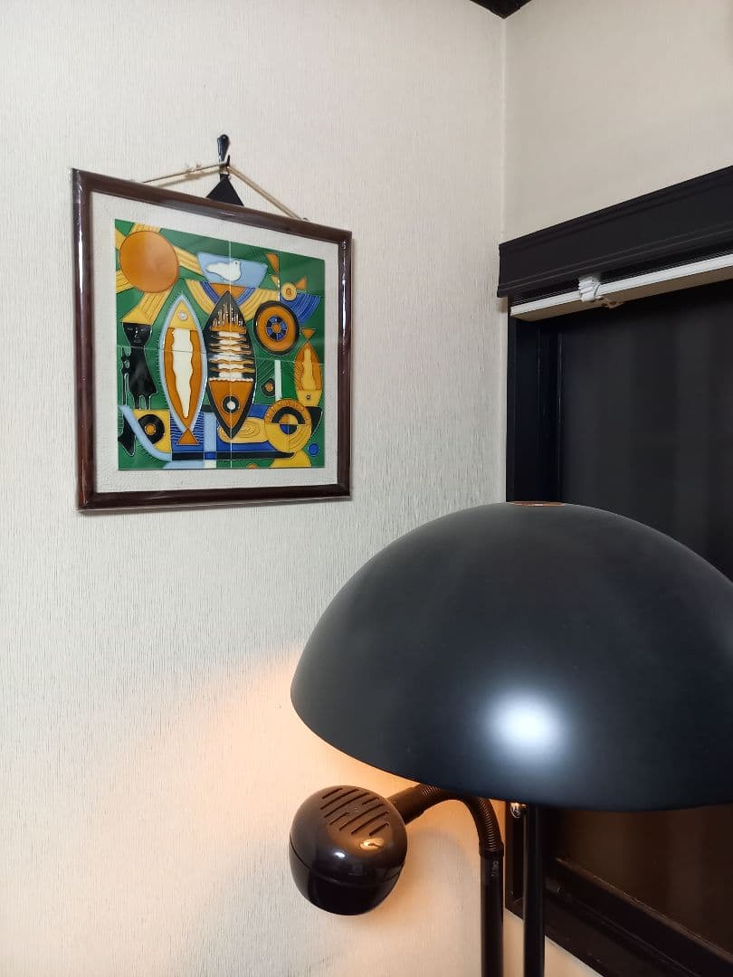 1970's　北欧　ポストモダン　抽象画　確認　タイル　アート　フィッシャーマン