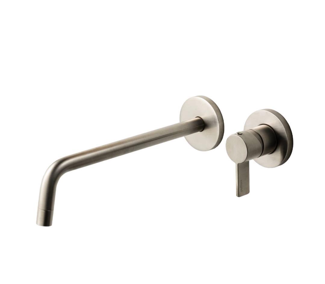 【新品未使用品】toolbox壁付けセパレート混合水栓 洗面用 サテン L248