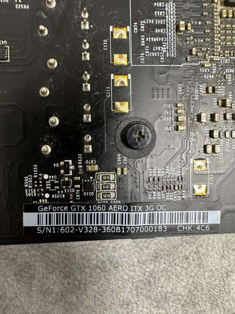 グラフィックボード・グラボ・ビデオカード GeForce RTX 1060 AERO ITX 3GB