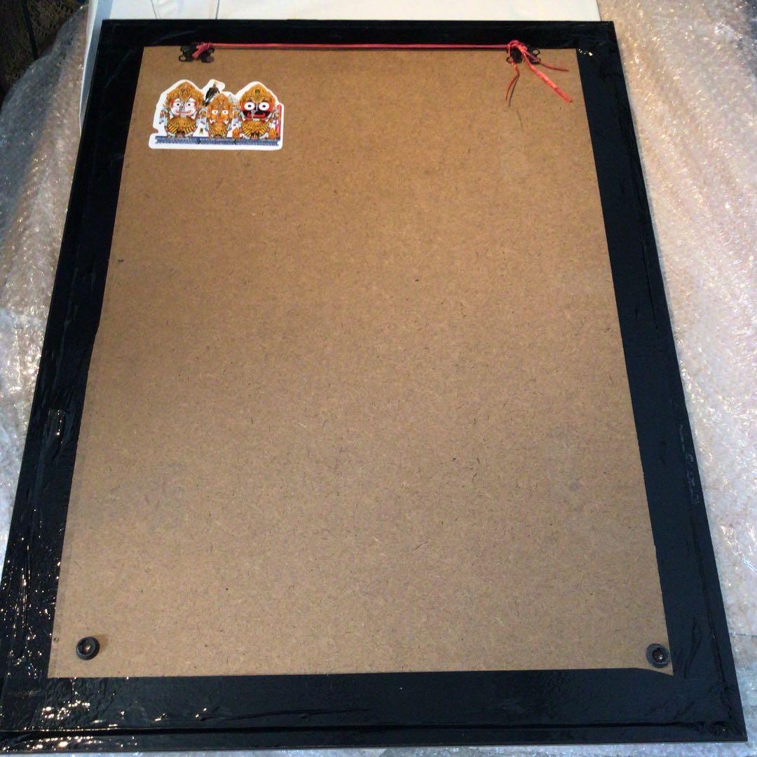 インド絵画 ジャガンナート神兄弟 細密画 53.5 x 71.0 cm