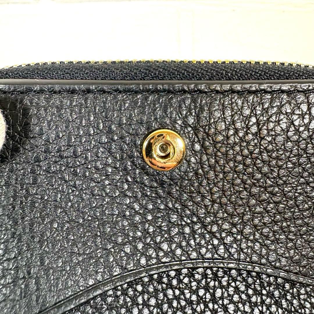 トリーバーチ TORY BURCH ラウンドファスナー折り財布 ブラック