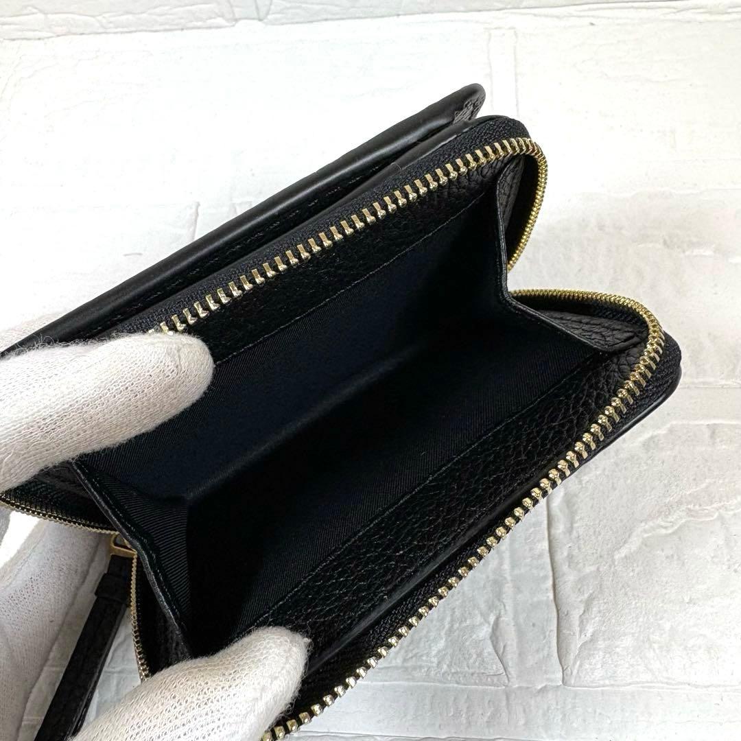 トリーバーチ TORY BURCH ラウンドファスナー折り財布 ブラック