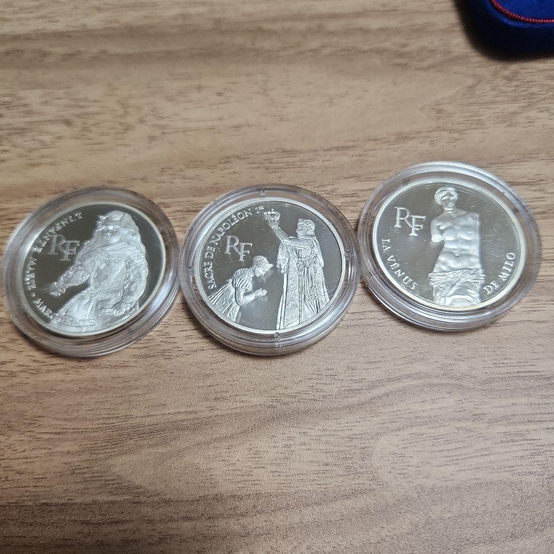 MONNAIE DE PARIS ルーブル美術館 100フラン 銀貨3枚セット