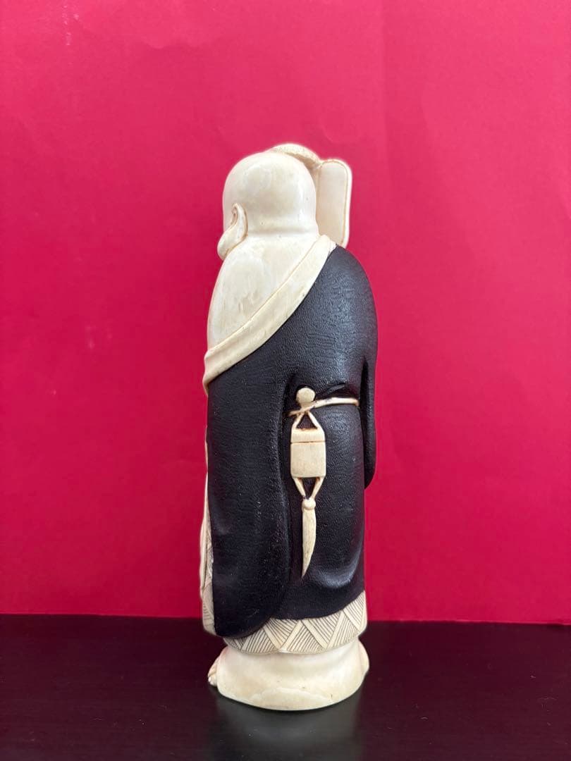 【貴重】天然素材 東洋彫刻 骨董品 古美術 布袋尊 高級美術品 置物 七福神