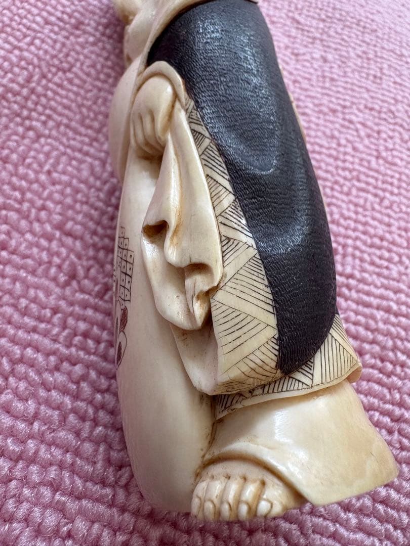 【貴重】天然素材 東洋彫刻 骨董品 古美術 布袋尊 高級美術品 置物 七福神