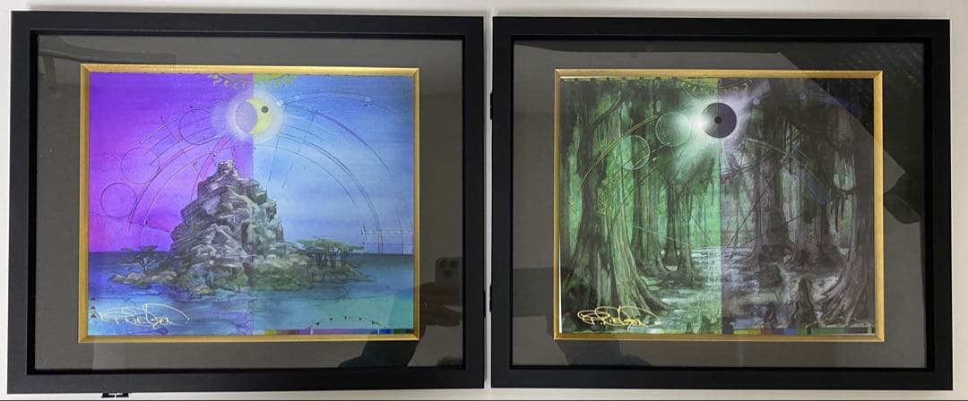 Guru Land島、沼　2枚セット　直筆サイン入り アートプリント